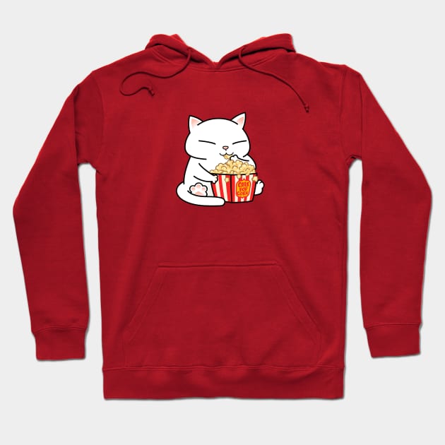 Chubby Cat Pop Corn (cat only) Hoodie by Takeda_Art